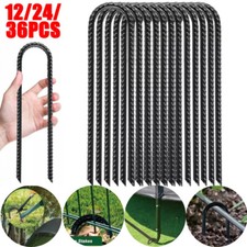 12/24/36x U-Shape Tent Pegs Heavy Duty Camping Marquee Metal Stake Pegs Anchor