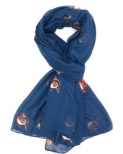 RED CUCKOO Robin Scarf Blue