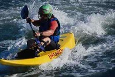 649086 Wave ski Paddler On The Inland Sea Near Holyhead A4 Photo Print
