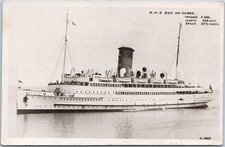 RPPC Vintage Ben My Chree 1927 WWII Scrapped Postcard Ship