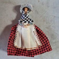 Vintage Wooden Peg Doll in