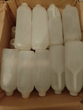 27 Empty Plastic Milk Water Bottles Lids 2.272 Litres 4 Pint Gardening Crafting
