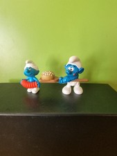 Pair of Vintage Smurfs Vintage Figures 1 Is McDonald's Happy Meal Toy 1996