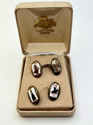 Vintage enamel cufflinks - vintage, &
