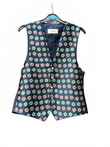 Vintage bhs navy patterned - vintage,