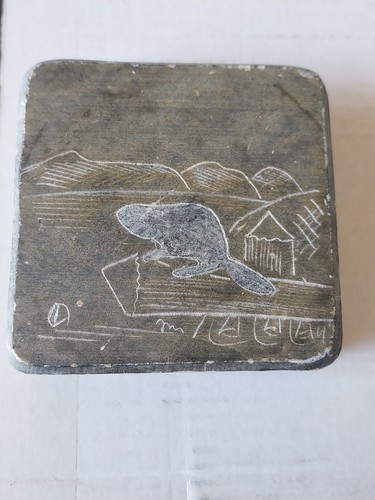 Soapstone paperweight carved - paperweight,