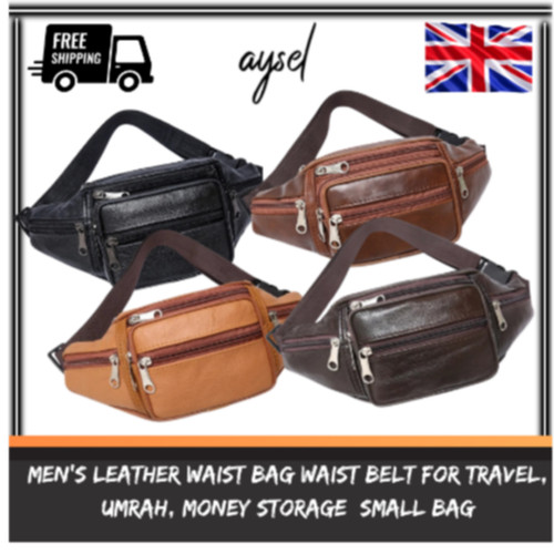 Real genuine leather bum waist - genuine,