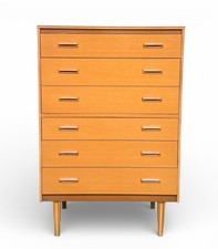 HARRY LEBUS LIGHT OAK CHEST OF