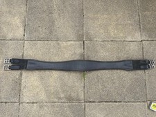 Black Leather Padded Horse Girth 43.75inches Long Hand Made in England