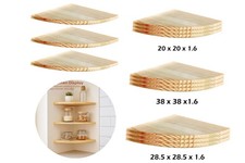 Wooden corner shelf natural - wooden,