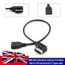 For AUDI VW Music Interface MDI MMI AMI to USB Cable Data Sync Charging Adapter
