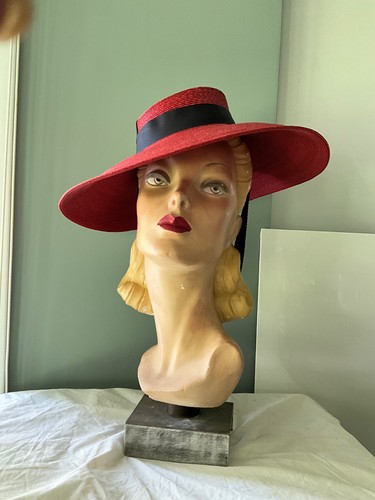 Vintage 1940 red straw - vintage, 1940’s