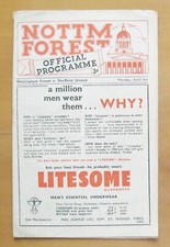 NOTTINGHAM FOREST v SHEFFIELD