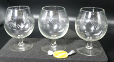 3 X SIMPLE VINTAGE MINI BRANDY SNIFTER GLASSES 4" 10cm HIGH 2" 5cmTOP DIAMETER
