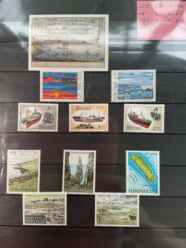 Faroe islands mnh 158 168 - faroe,