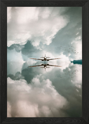 Plane spitfire framed wall - plane,