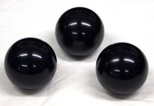 Set of 3 black economy resin
