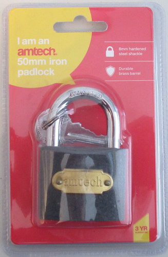 Amtech 50mm iron - padlock, +