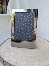 Silver Plated Stamped Heavy Picture Frame Photo Frame Velvet Stand 4x3