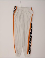 KAPPA Mens Graphic Tracksuit Trousers Joggers Large  White Colourblock BU18