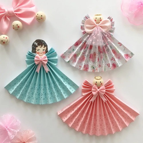 Angel dress rosette metal - angel,