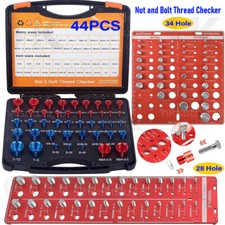Imperial Inch & Metric Thread Gauge Set Nut & Bolt Thread Checker Identifier Box