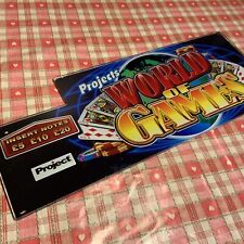 fruit machine glass, World Of Games, Cards Queen Jack globe counters