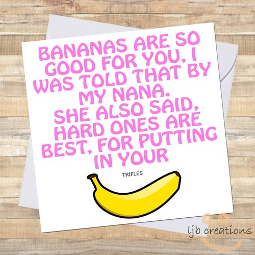 Rude banana birthday card - birthday,