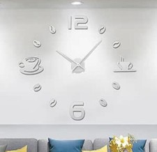 Meyiert Modern Frameless Large 3D DIY Wall Clock Mute Mirror Sticker Big Watches