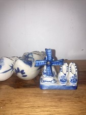 Collection of Ceramic Souvenirs From Holland Including Delftware Vintage