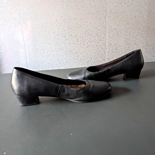 Clarks black leather court - clarks,
