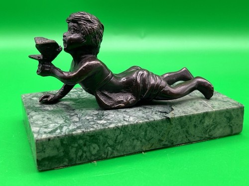 Vintage statue small - vintage, boy
