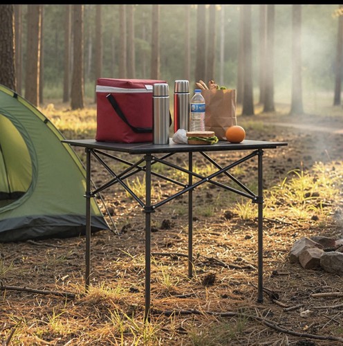 Folding roll camping - roll-up, table
