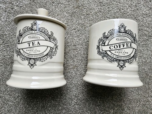 Tea and coffee canisters - tea, t