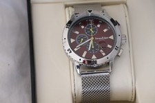 Swan and Edgar watch dark red