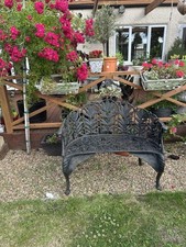 Coalbrookdale Style Cast Iron Garden Bench