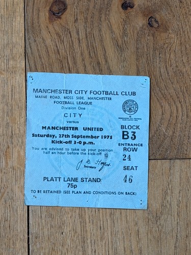Ticket 1975 man city - 1975/76,