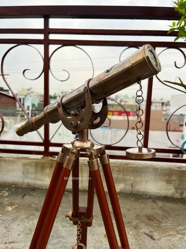 Antique style brass telescope - antique-style-brass,