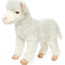 White Lamb 32cm Realistic Soft Toy by Hansa - Authorised UK Stockist