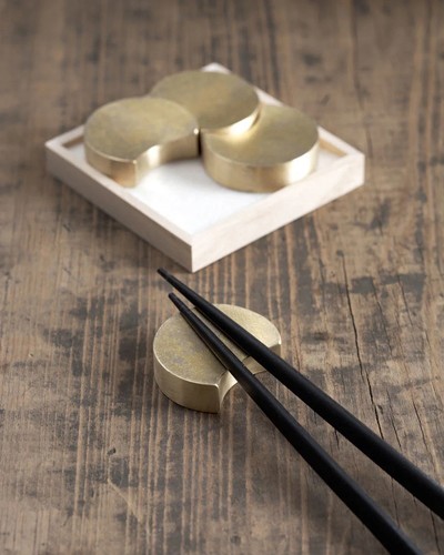 Futagami brass chopstick rest - brass,