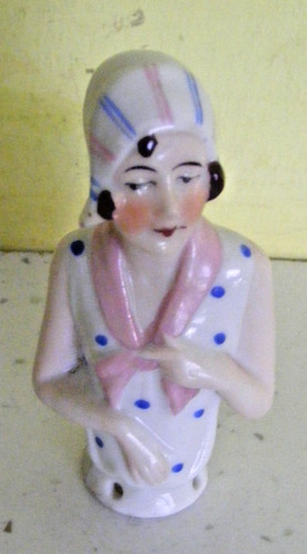 Vintage pin cushion doll half