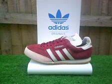 VINTAGE Adidas SAMBA SUPER 80s casuals UK 8.5 2014 MAROON/WHITE COLOURWAY RARE