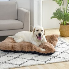 LARGE LUXURY FUR DOG CAT PET BED MATTRESS WASHABLE PILLOW CUSHION SOFT WARM BED