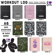 Workout log book, gym diary