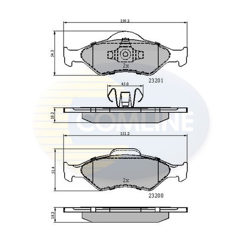 Brake pads set for ford - pads,