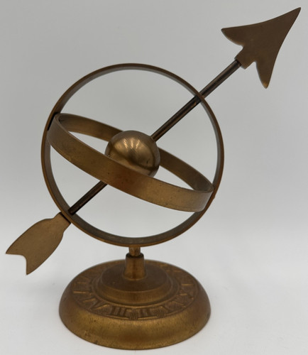 Vintage brass sundial sphere - vintage,