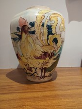 Antique Gouda Holland Pottery Vase 12'' Tall