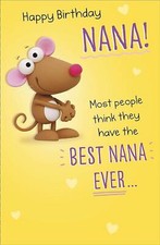 Crackers - Happy Birthday Nana ? Cute Humour Birthday Card for Nana