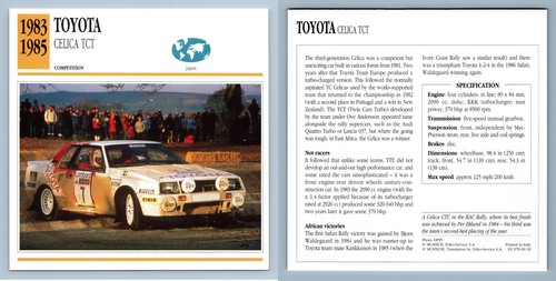 Toyota celica tct - tct, 1983-85