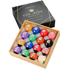 Cue-King Black Edition Pool Balls Billiard Balls 2" UK Size Complete Set